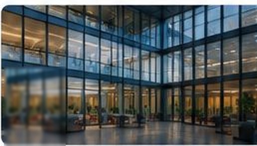 Modern glass office interior